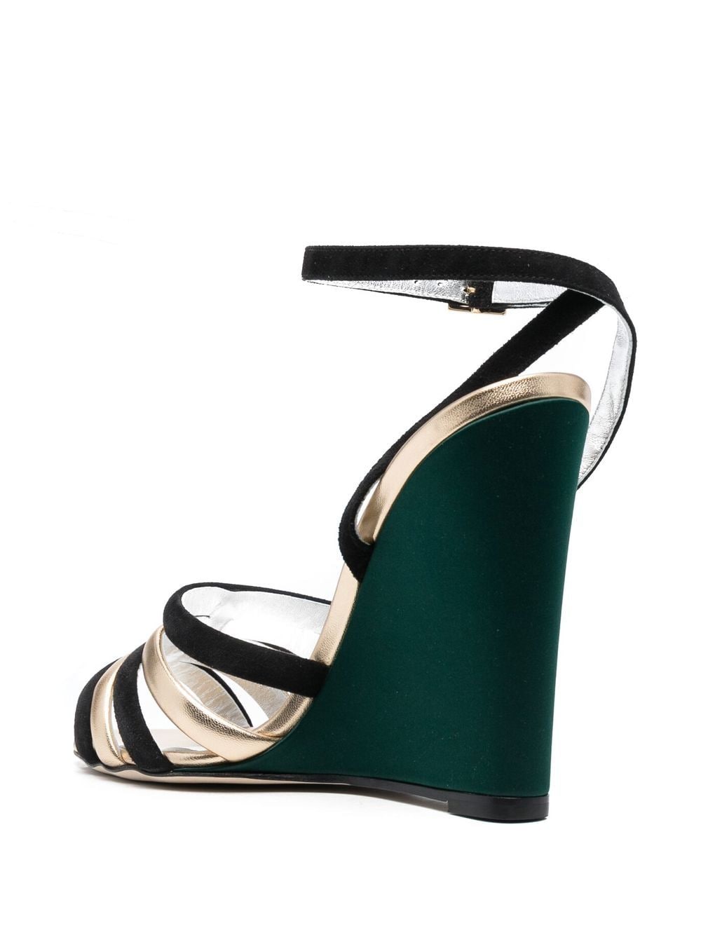 Shop La Doublej Tones 135mm Wedge Sandals In Green