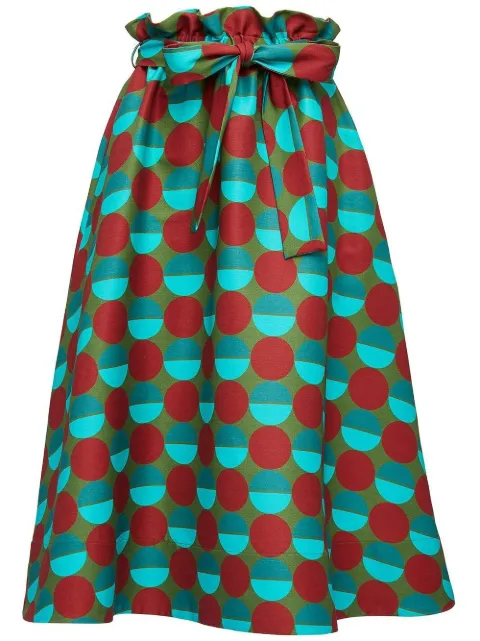 La DoubleJ Sardegna graphic-print A-line skirt
