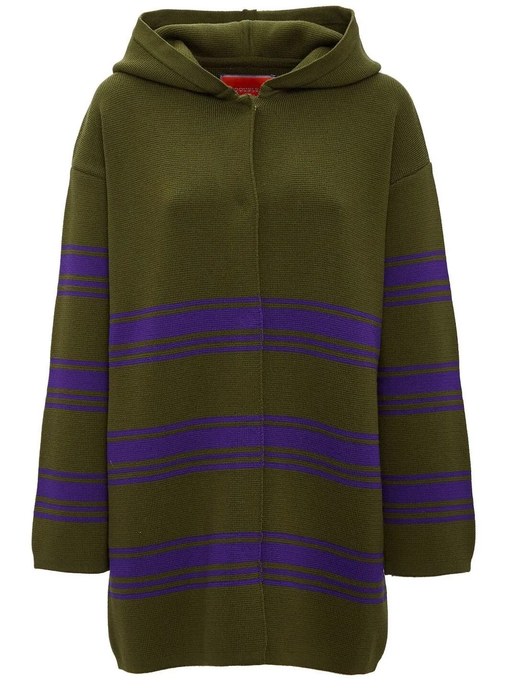 

La DoubleJ Tones striped merino parka - Green