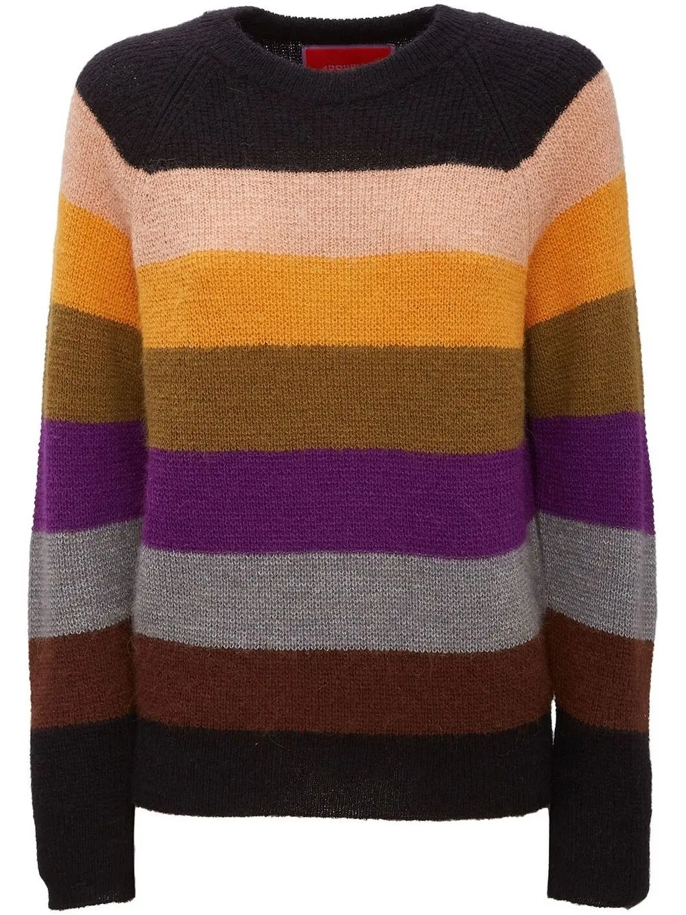 

La DoubleJ Sunset striped wool jumper - Brown