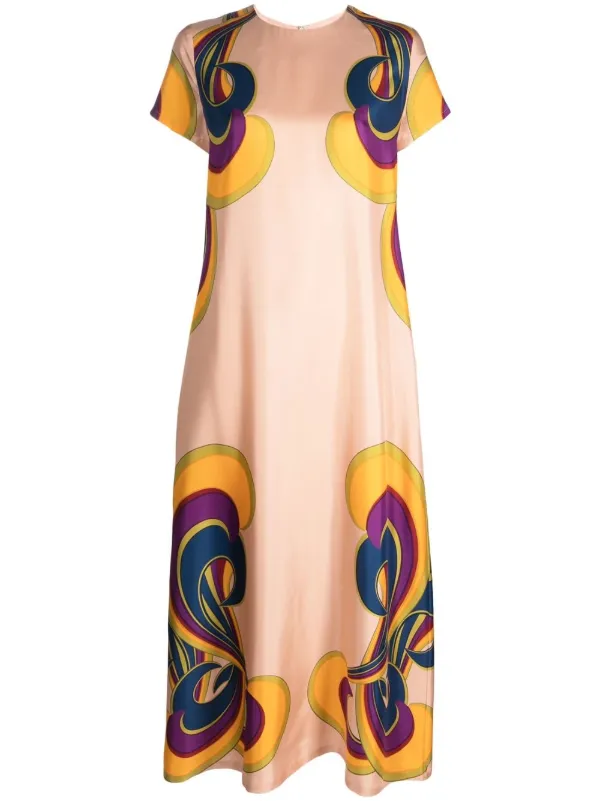 La DoubleJ Swing Graphic-print Dress in Pink