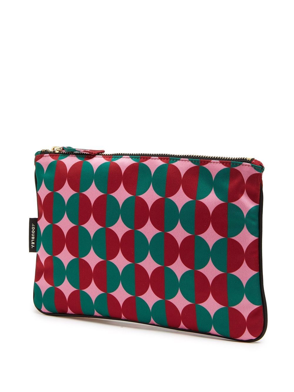 Shop La Doublej Geometric-print Clutch In Pink