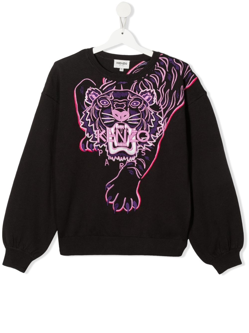 

Kenzo Kids Tiger Head motif jumper - Grey