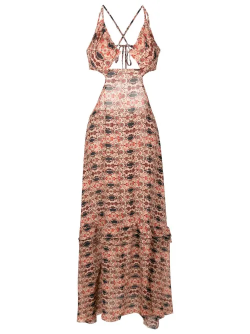 Robe fleurie à découpes - Amir Slama - Modalova