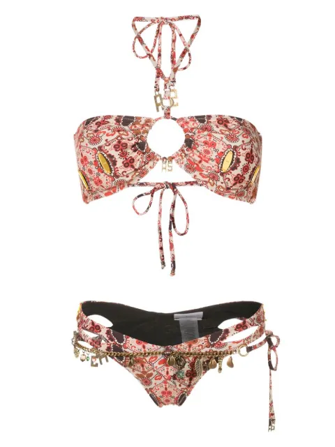 Amir Slama bikini con cuello halter y detalle