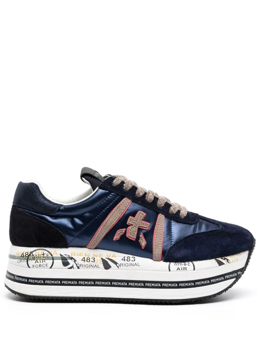 

Premiata tenis bajos con suela gruesa - Azul