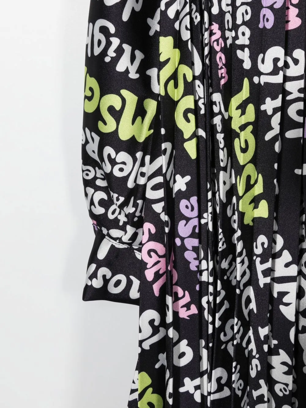  Msgm Kids Kleid Mit Grafischem Print   Schwarz 