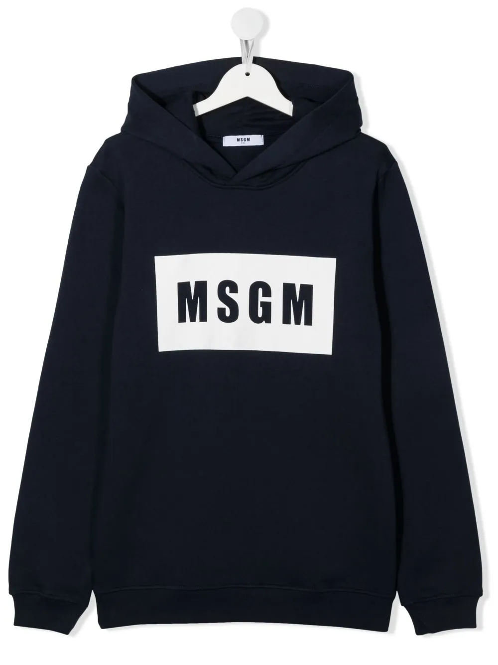 

MSGM Kids hoodie con logo estampado - Azul