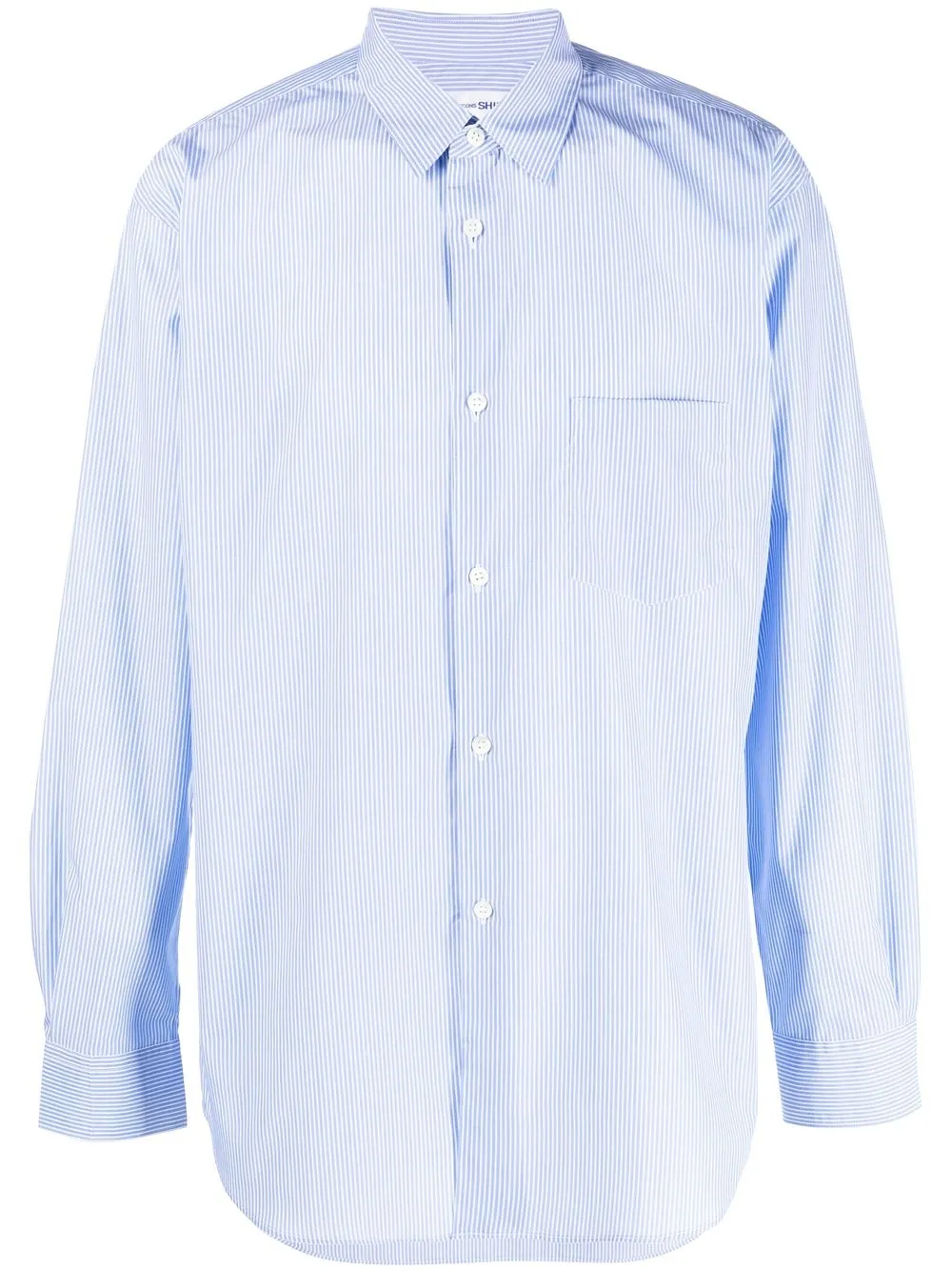 

Comme Des Garçons Shirt camisa con rayas estampadas - Azul