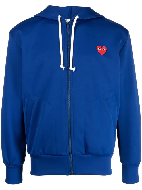 Hoodie zippé à logo brodé - Comme Des Garçons Play - Modalova