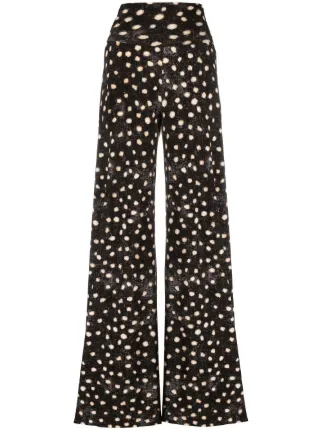 Wide leg polka outlet dot trousers