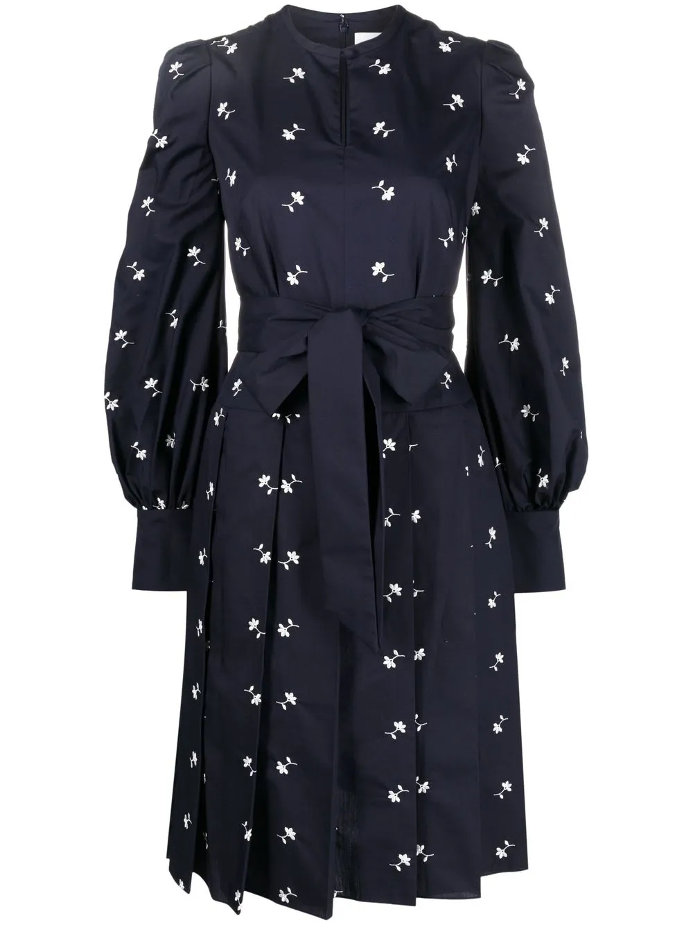 

Erdem tie-waist long-sleeve dress - Blue