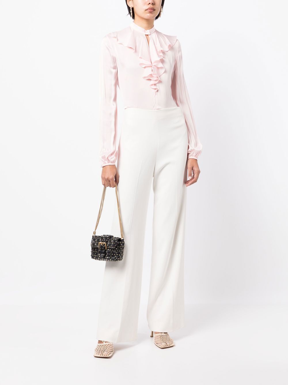 Giambattista Valli Gedrapeerde blouse - Roze