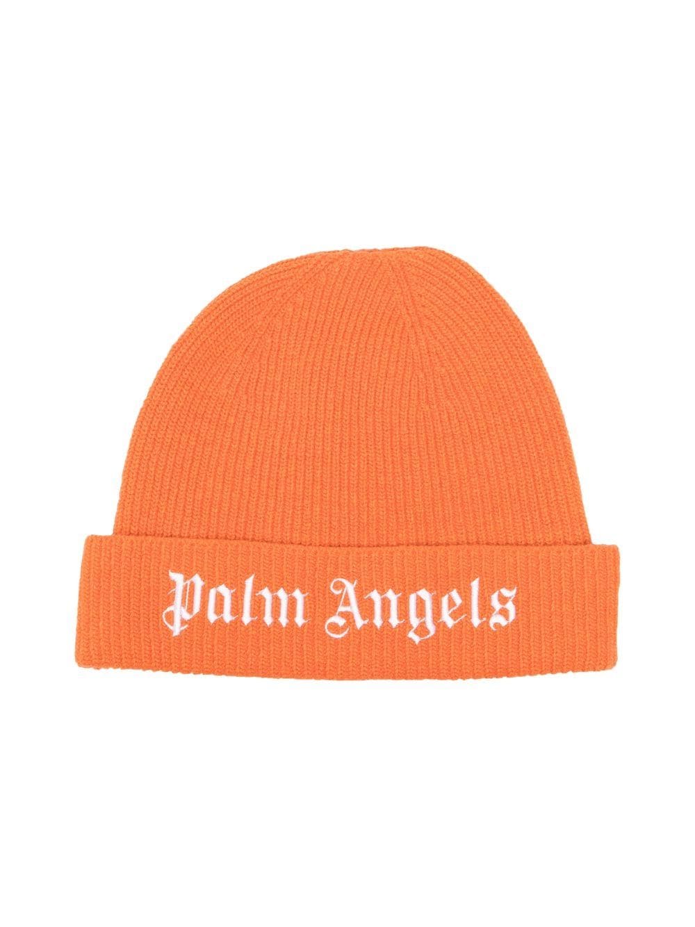 Palm Angels Kids logo embroidered beanie