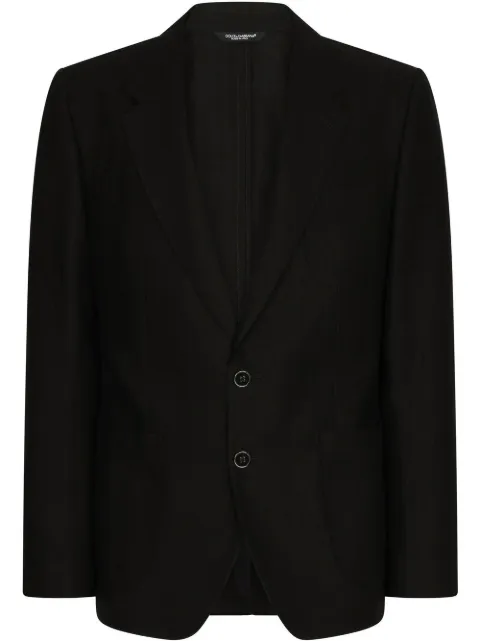 Dolce & Gabbana Deconstructed single-breasted linen blazer