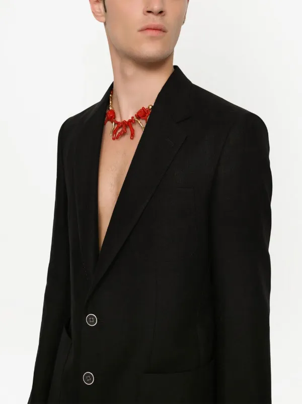 Dolce & Gabbana Deconstructed single-breasted Linen Blazer - Farfetch