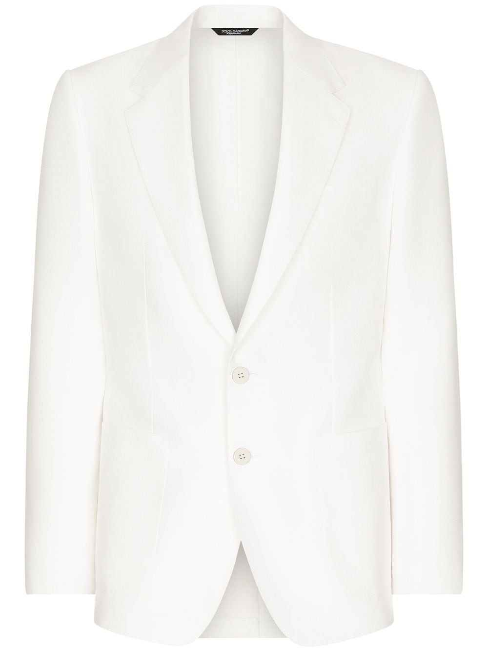 Deconstructed single-breasted linen blazer