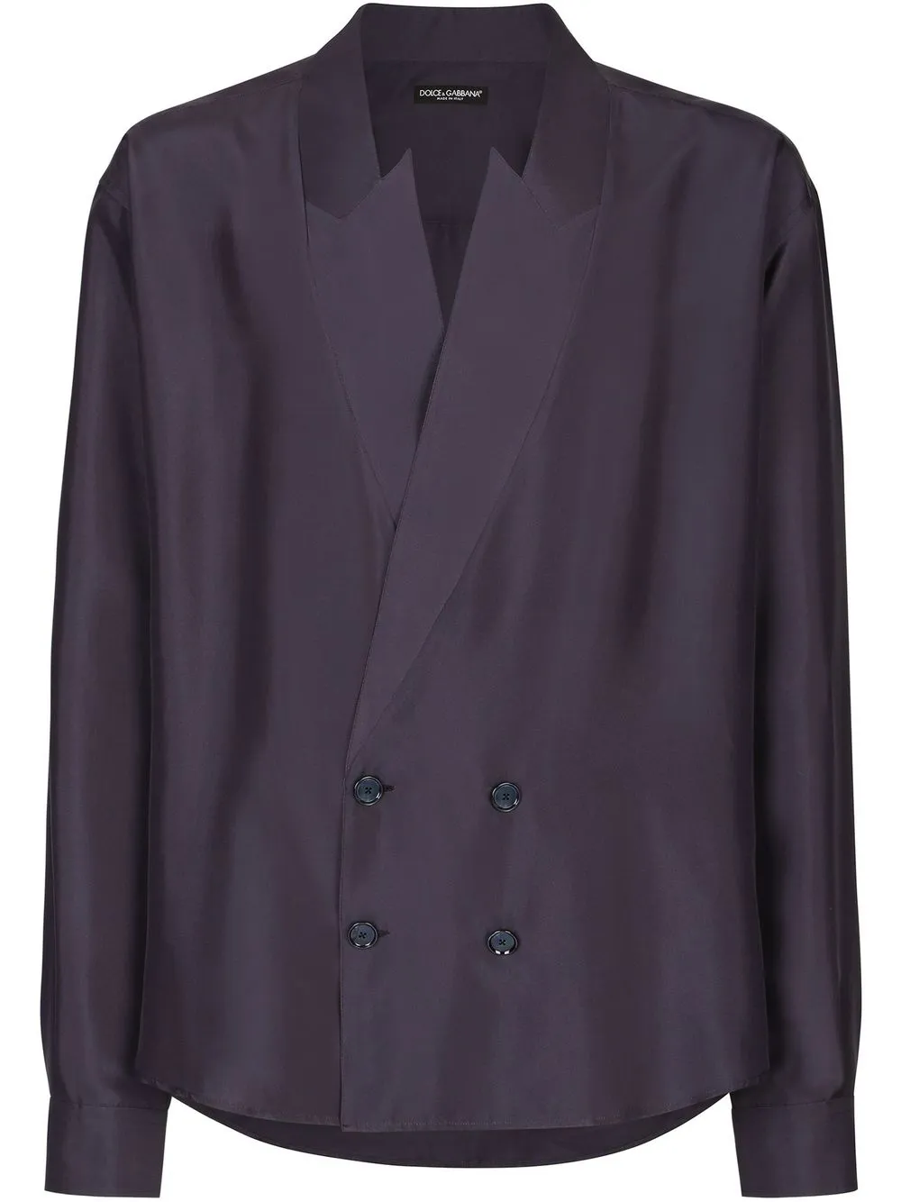 

Dolce & Gabbana sobrecamisa oversize con doble botonadura - Morado