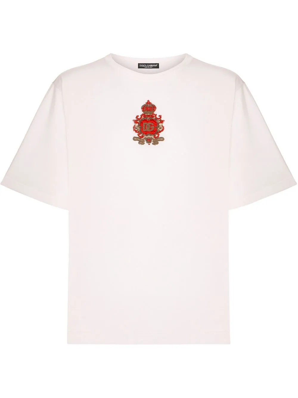 

Dolce & Gabbana playera de seda con parche del logo - Blanco