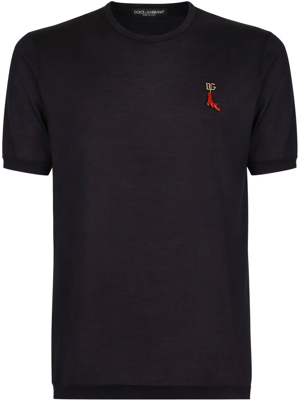 

Dolce & Gabbana playera con cuello redondo y logo - Azul