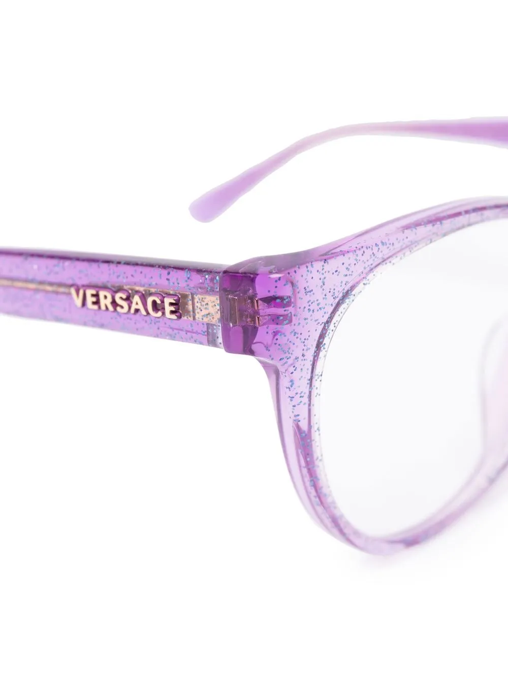  Versace Kids Transparent Cat-eye Glasses - Purple 