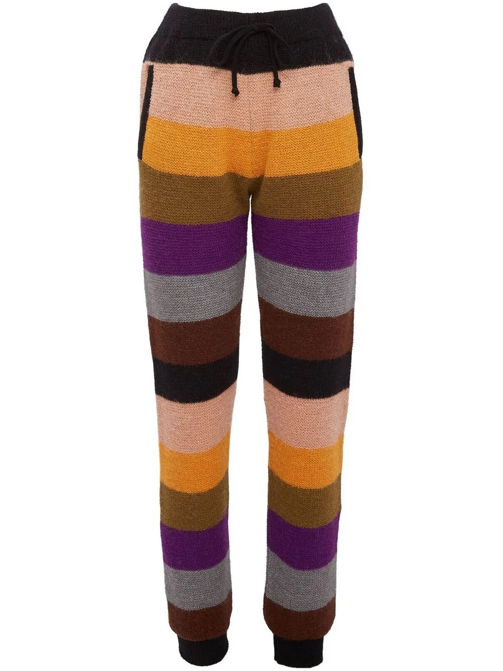 

La DoubleJ multicolour stripe knitted joggers