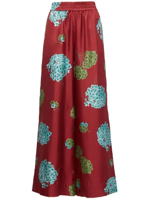 La DoubleJ pantalones palazzo con estampado floral