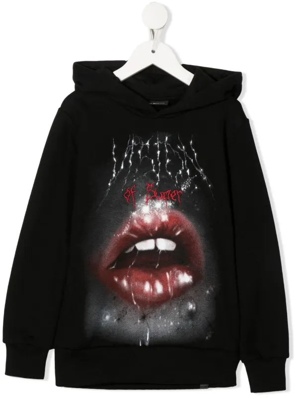 【MSGM 】KIDS 大人もOK ロゴグラフィックパーカー＜関税込＞ Vision Of Super Kids グラフィック パーカー | ブラック