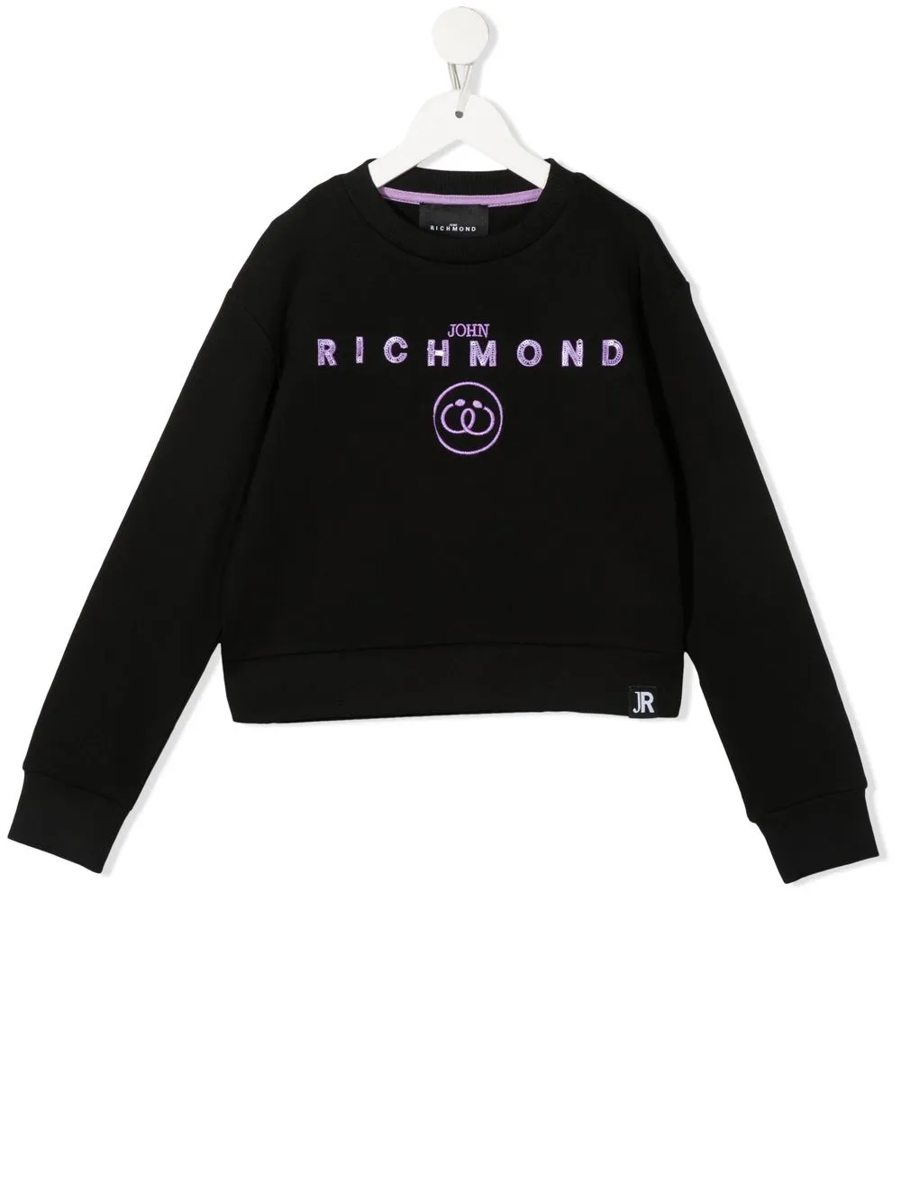 

John Richmond Junior sudadera con logo en el pecho - Negro