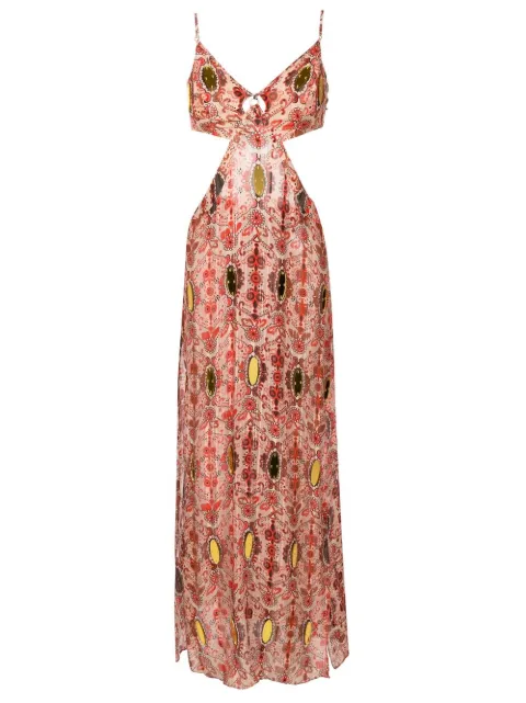 Amir Slama vestido con aberturas y estampado floral
