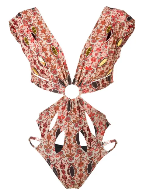 Amir Slama traje de baño con estampado floral