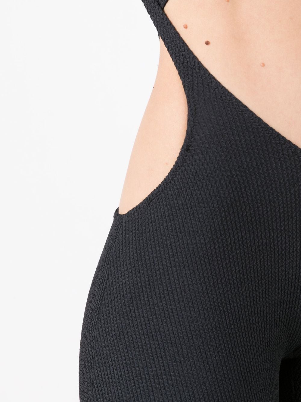 Shop Amir Slama Cut-out Detail Jumpsuit In Black