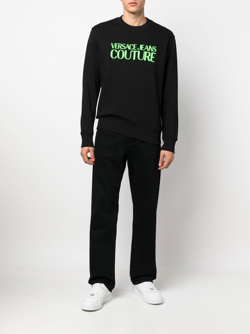 Versace Jeans Couture logo-print Cotton Sweatshirt - Farfetch