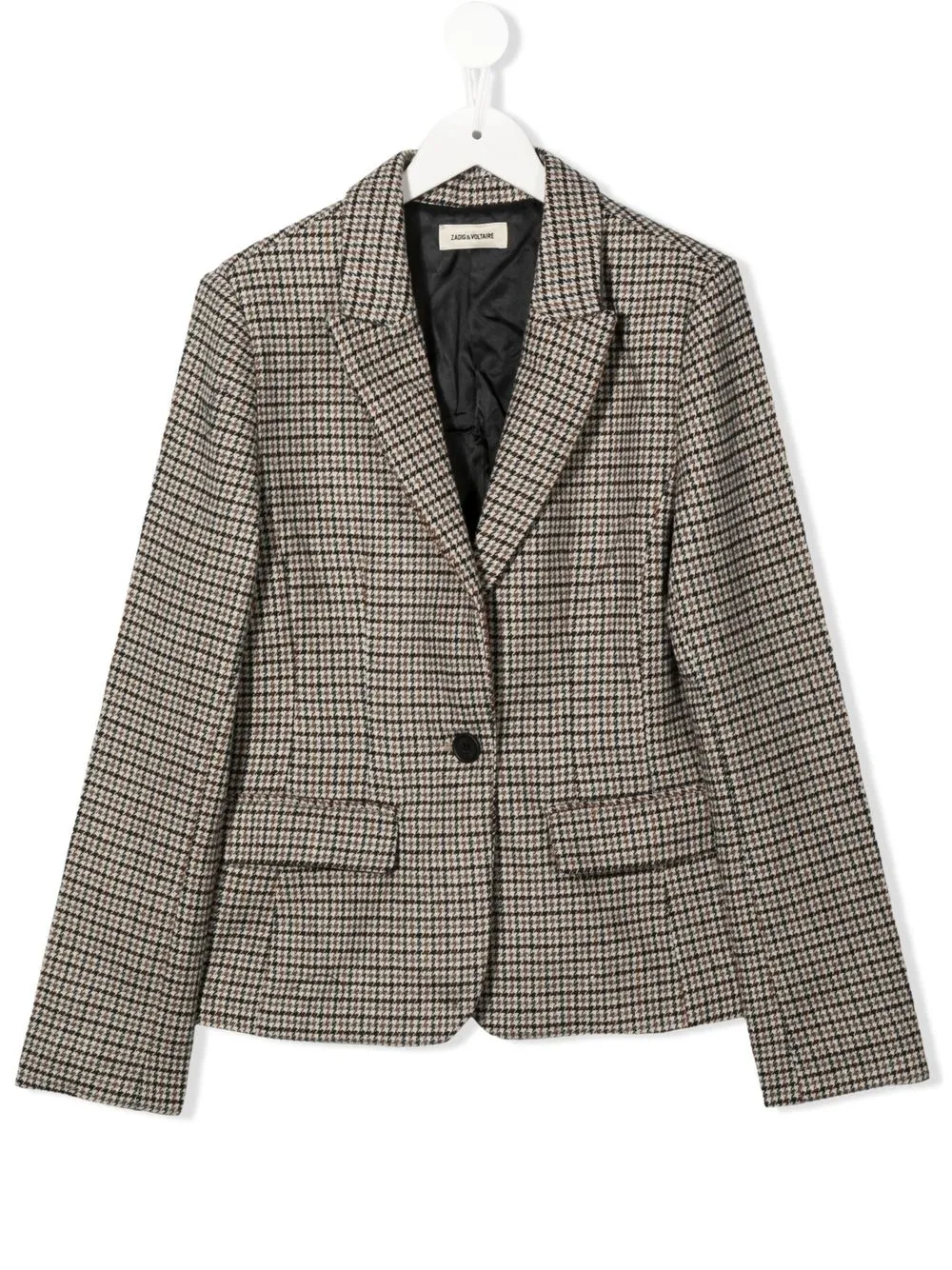 

Zadig & Voltaire Kids blazer con motivo pied de poule - Marrón