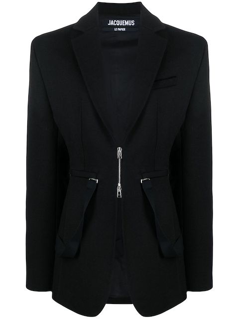 Jacquemus single-breasted zip-fastening blazer
