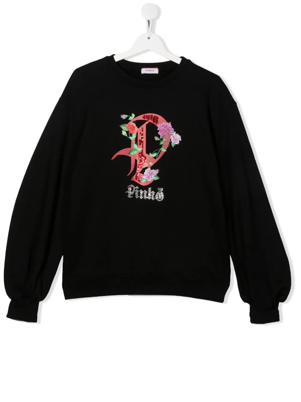 

Pinko Kids sudadera con logo estampado - Negro