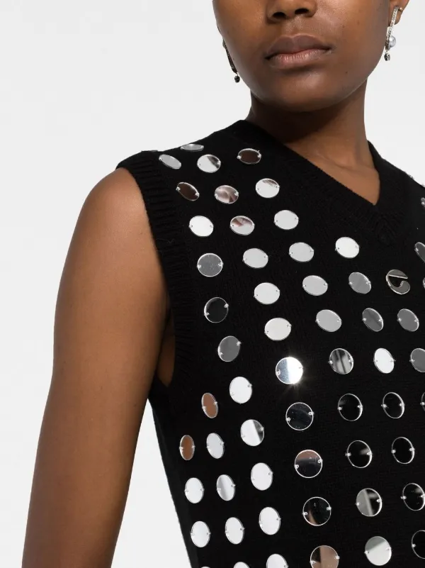Coperni Mirror sequin-embroidered Knitted Vest - Farfetch