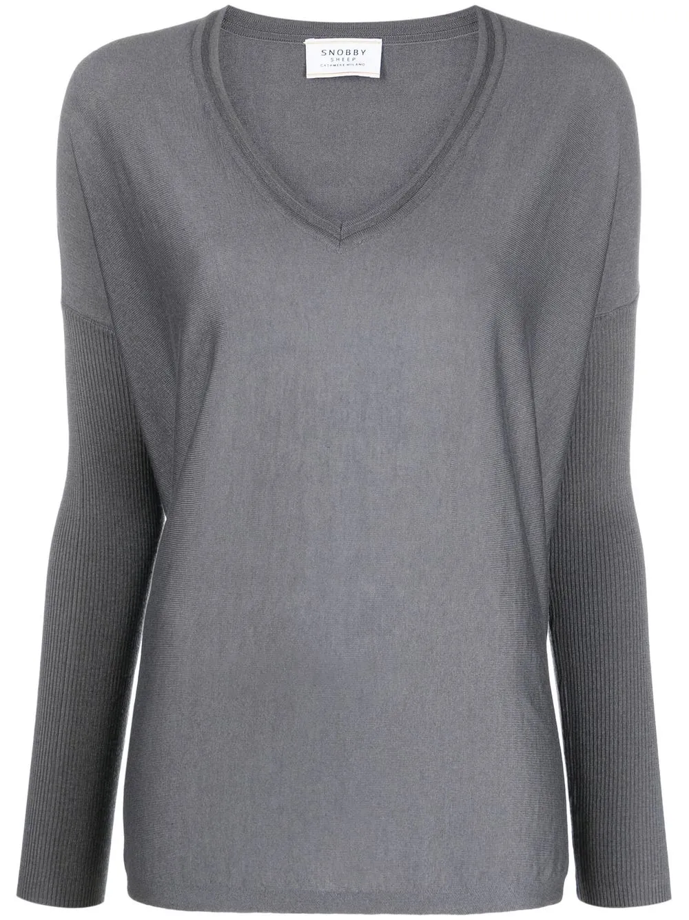 

Snobby Sheep suéter oversize con cuello en V - Gris