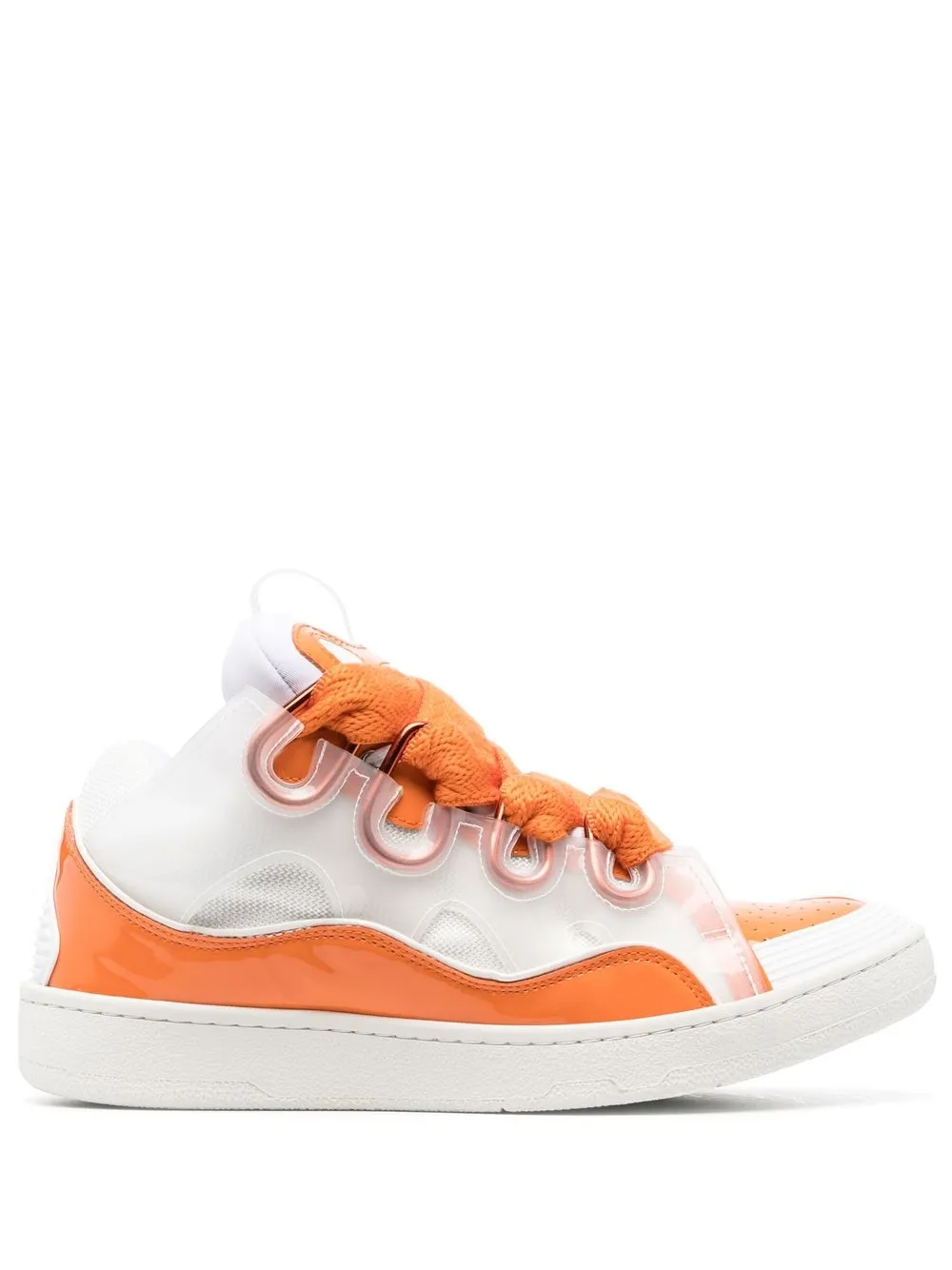 

Lanvin tenis Curb con múltiples paneles - Blanco