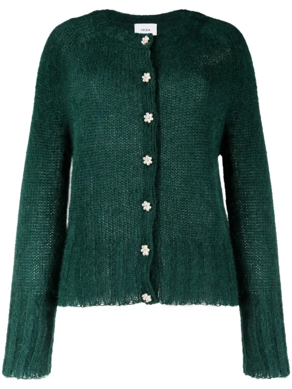 Cardigan con bottoni Farfetch Abbigliamento Maglioni e cardigan Cardigan Verde 
