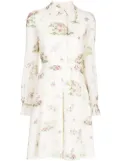 Giambattista Valli floral-print silk dress - White