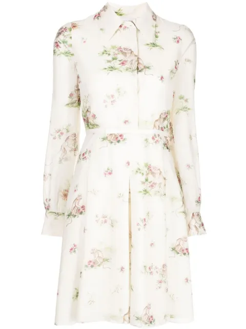 Giambattista Valli vestido de seda con estampado floral