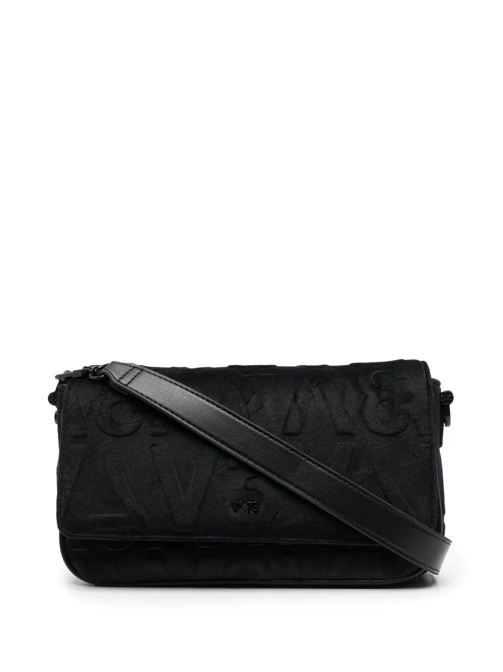 

V°73 tote con logo en relieve - Negro