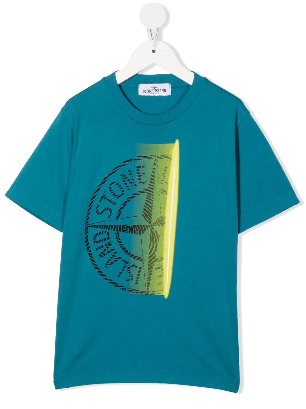 

Stone Island Junior playera manga corta con logo estampado - Azul