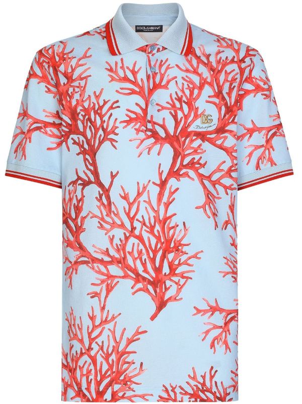 Dolce & Gabbana Coral-print Hawaiian Shirt for Men