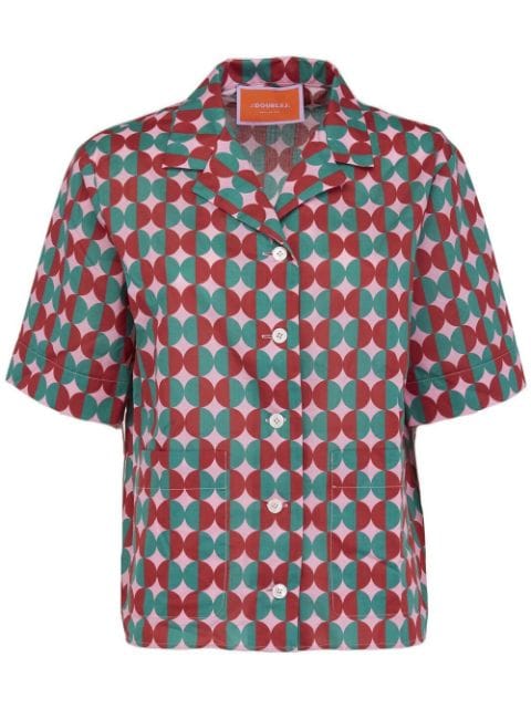 La DoubleJ geometric-print pajama set