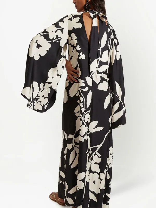 La Doublej Magnifico floral-print maxi dress - Black La Doublej Magnifico floral-print maxi dress - Black