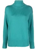 Drumohr ribbed-trim roll-neck jumper - Green