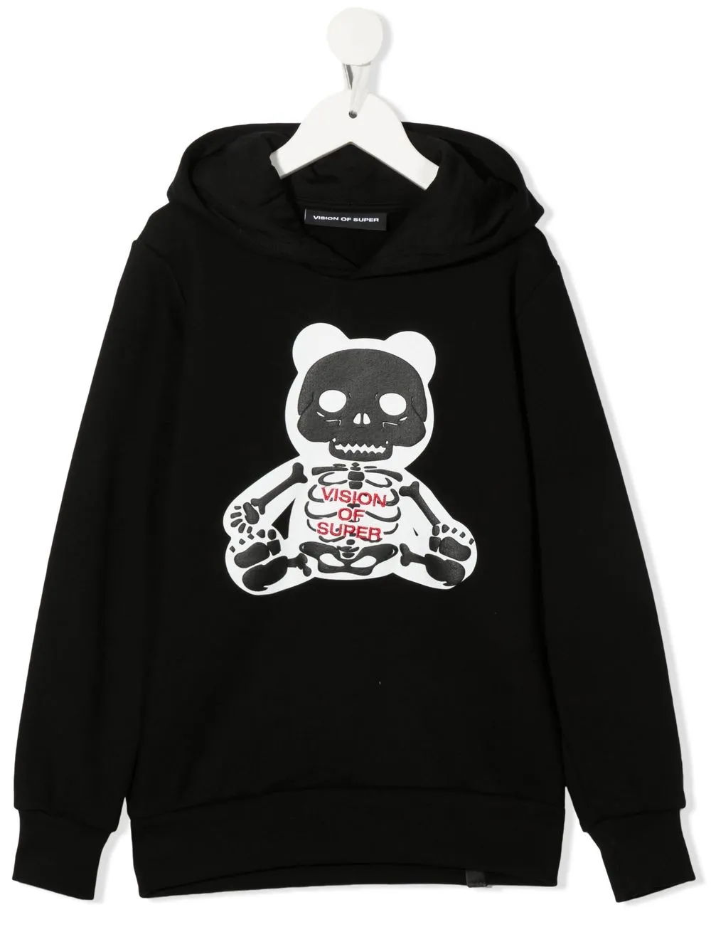 

Vision Of Super Kids hoodie con esqueleto estampado - Negro