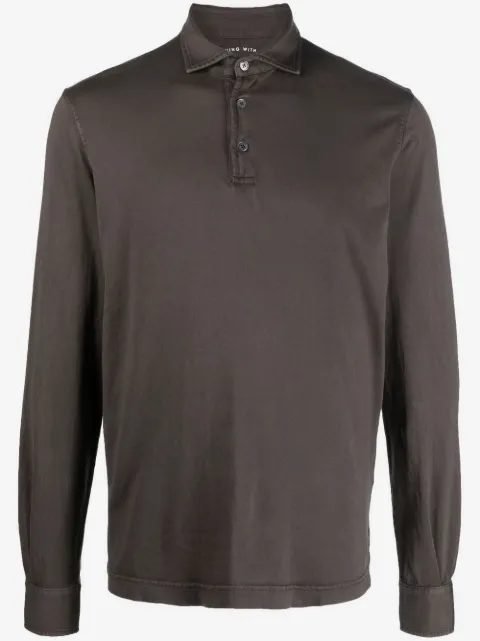 Fedeli long-sleeve polo shirt